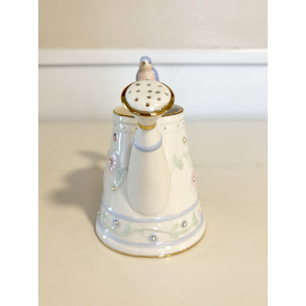 Lenox Bird Mini Watering Can Vase Floral Ladybug Porcelain Garden Pitcher - Picture 3 of 7